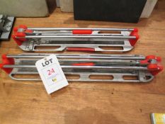 Two Rubi manual tile cutters (located at Teignmouth site)