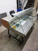 Banchi E Arredi B.A.R. Comet 2MI-5GL80, glass fronted, mobile stainless steel refrigerated salad bar