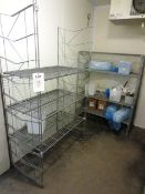 Two assorted bays of steel mesh shelving, 1100 x 600 x 1900mm and 1200 x 620 x 1600mm