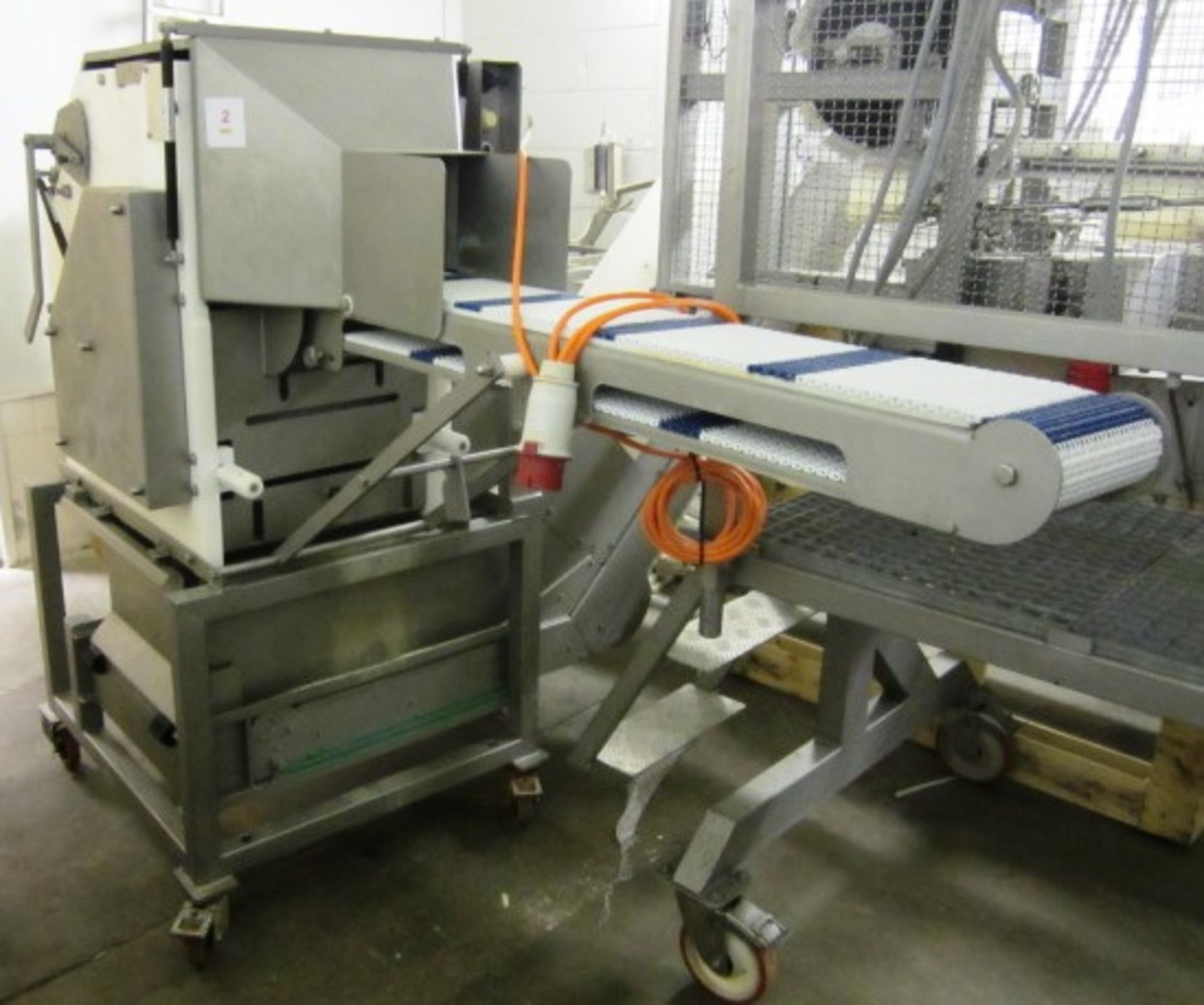 Steen Stainless Steel mobile chicken breast skinning machine, type ST 650 / 3010A (2010) with