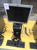 Dell OptiPlex 320 mini tower PC with flat screen monitor, keyboard and mouse (Located at Unit 3