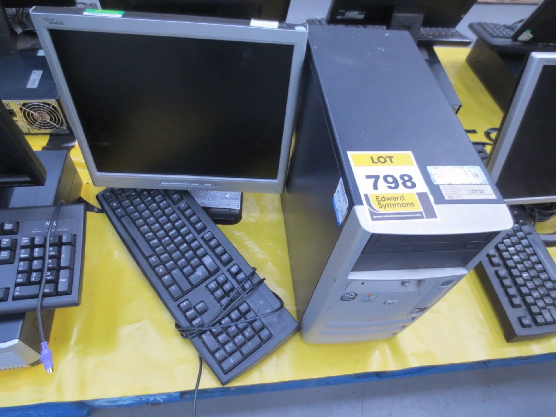 3 HP DC 230m personal computer with Celerons processor and DVD rom, 1 HP DX8100 tower personal