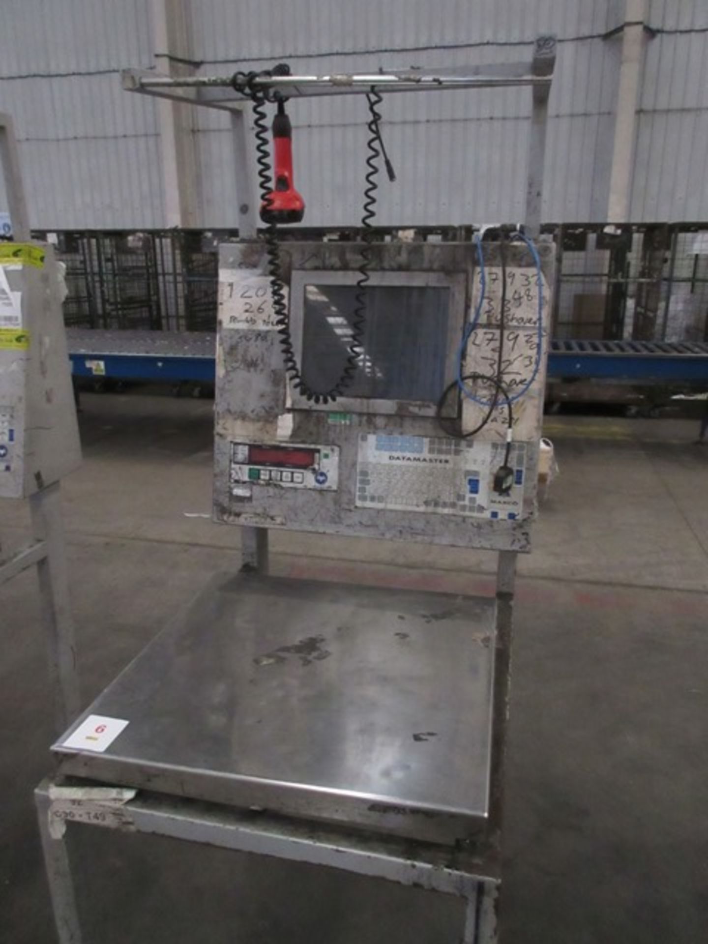 Marco Datamaster in-line weigh and scan units with stainless steel scales (Located at Unit 3