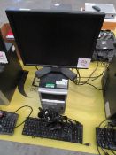 HP Compaq 6100 mini tower PC with flat screen monitor, keyboard and mouse (Located at Unit 3