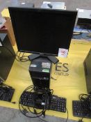 HP Compaq dx2300 mini tower PC with flat screen monitor, keyboard and mouse (Located at Unit 3