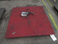 Digital platform/pallet weigh scales with Marco CSW20 digital read-out unit, max weight -