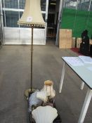 Assorted table lamps & shades