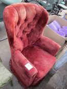 Upholstered high back chair