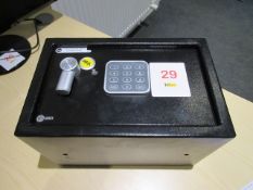 Yale digital safe and keylock with cabinet. Located at Unit 1, Neptune Court, Barton Manor,