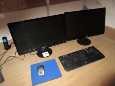 Zoostorm i5 core PC with two Philips 21" monitors, keyboard and mouse. Located at Unit 1, Neptune