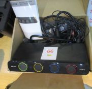 Belkin Soho kvm switch with audio and three Teltonika rut 104 routers. Located at Unit 1, Neptune
