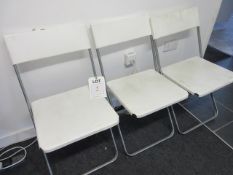 Three folding chairs. Located at Unit 1, Neptune Court, Barton Manor, Bristol BS2 0RL
