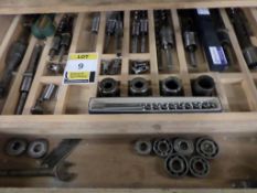 12 mortice chisels and bits with assorted collets