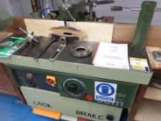 SCM T130 N 7.5hp 5 speed spindle moulder, serial no AB25767 , foot braked with operators manual