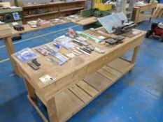 2m x 700mm 2 tier wooden bench and 1.8m x 680mm wooden bench(no contents)