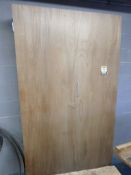 2m high wooden double door cupboard and 3 drawer chest