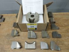 Carbide UK 125 x 60 x 3175 HSS cutter block with 13 set profile cutters