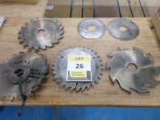6 Assorted used cutters/blades, all 30mm bore