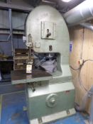 Wadkin Bursgreen BZB Band Saw, serial no 30BZB 731093,  28" throat, 30" x 30" table and 2 spare