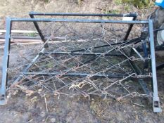 Tractor mounted, manual folding chain harrows, Location: Bridgend - Access to this location is via..