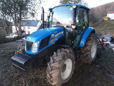 New Holland T4.75 Powerstar four wheel drive tractor with 10 x 40kg front weights, Registration...