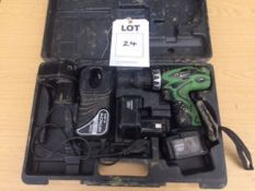 Hitachi DS12OVF3 cordless drill complete with charger and 2 spare batteries Located: West Kingsdown,