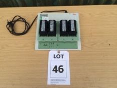 LEICA battery charger complete with 4 batteries Type GKL221
Art No. 733271 Serial No. 0048688 Date