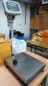 Weighing Indicator P2000B1 stainless steel plate weigh scale, serial no: 07201314,max 60kg (240v)