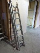 Favorit aluminium triple extension ladder, 7 rung