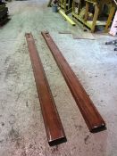 Pair of forklift extensions, 2650mm