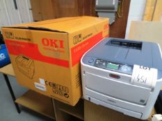 Oki C610 colour laser printer with box, serial no: N311931B