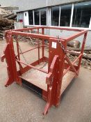 Steel framed MCB 01, 2 person (215kg) lifting cage, 1220 x 1220 x 1250kg, test date: 2.12.14