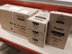 Four boxes of Duplomaster DRU85 220 Masters x 2 rools and Duplo Roll Master DR46 220 Masters x 10