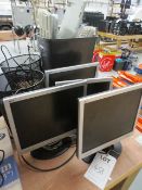 Four Acer LCD monitors, keyboards, mouse