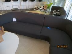 L shaped cloth sofa