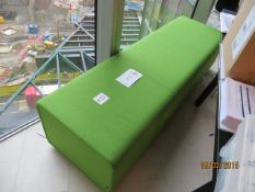 Bolo green cloth 3 seater bench seat