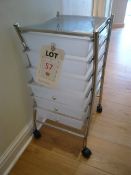 Six drawer mobile trolley