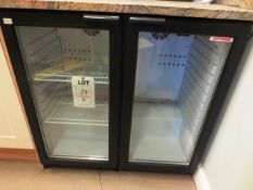 AHT glass fronted double door chilling cabinet (Please note: if successful in purchasing this lot,