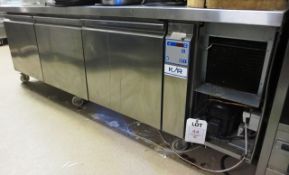 Gram stainless steel triple door counter, type: FB2408ADV, serial no: 442, 2400mm length (Please