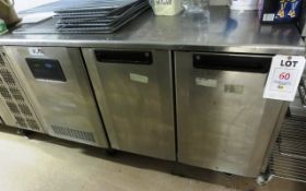 Foster Supra stainless steel double door counter, electronic display, 1430mm length (Please note: if