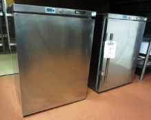Two Blizzard stainless steel undercounter refrigerators, type: Climatic Class N, model: VCR05,