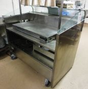 Electrolux Libeno Point stainless steel serving counter, with electronic display, 1300mm length (