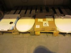 Four various soft close toilet seats