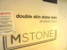 Merlyn double skin stone resin shower tray, 1600mm x 900mm