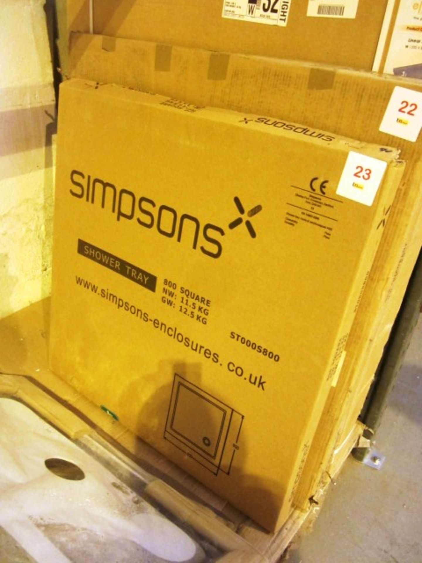 Simpsons square shower tray, 800mm x 800mm