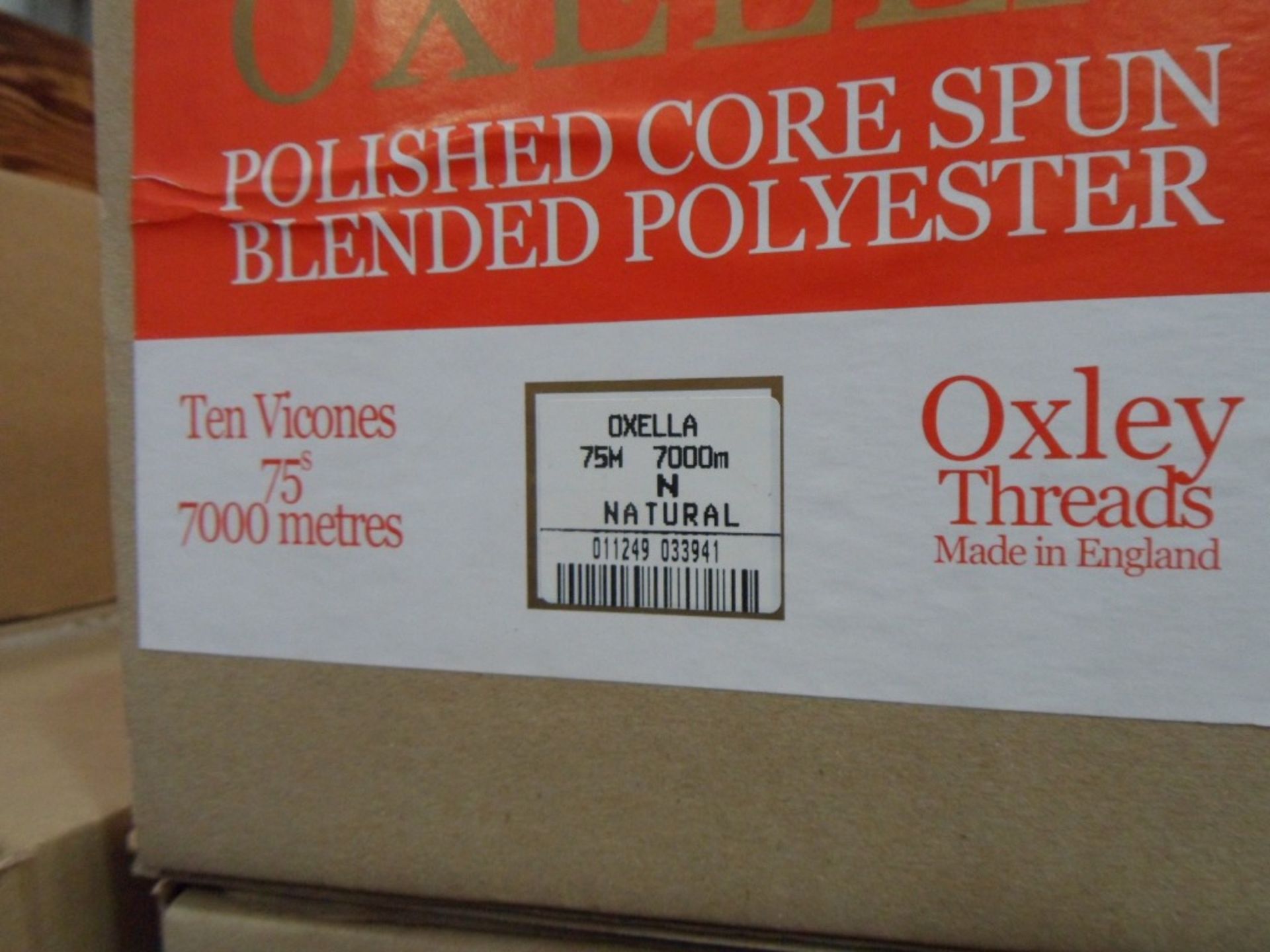 3 boxes Oxella polyester thread,(total 30 cones ),natural, 10 per box (located at Falkirk) - Image 4 of 4