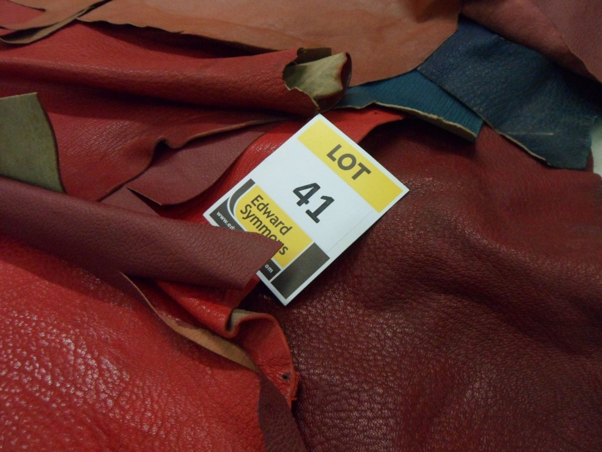 Assorted Leather Skins (mainly red)  (located at Falkirk) - Image 2 of 2