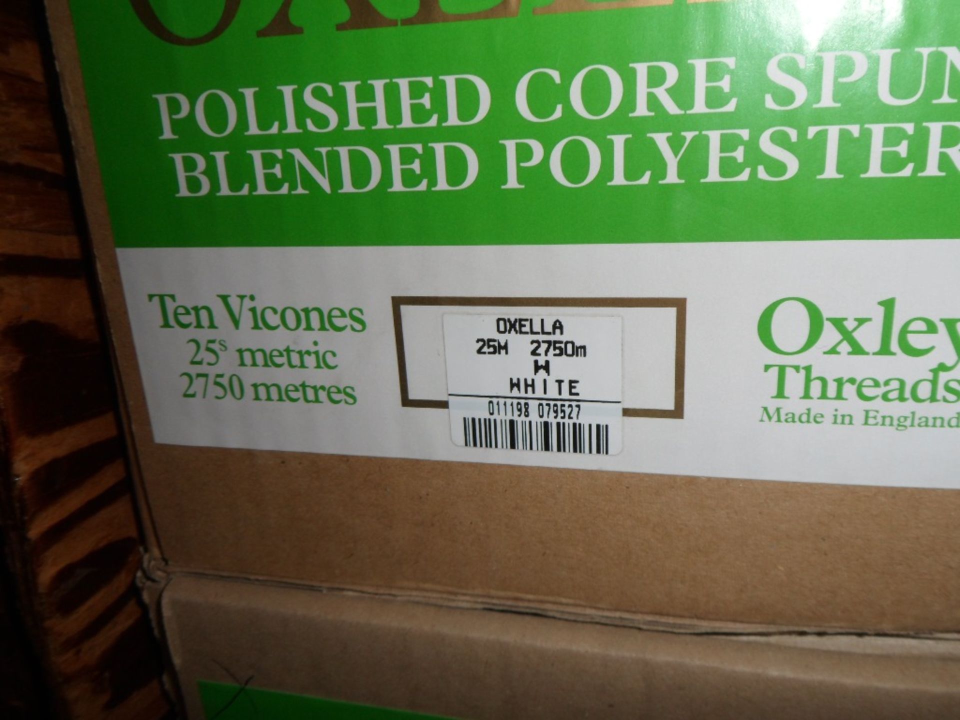 4 full and 1 part Box Oxella polyester thread, (total 48 cones ), white & natural,10 per box ( - Image 4 of 4