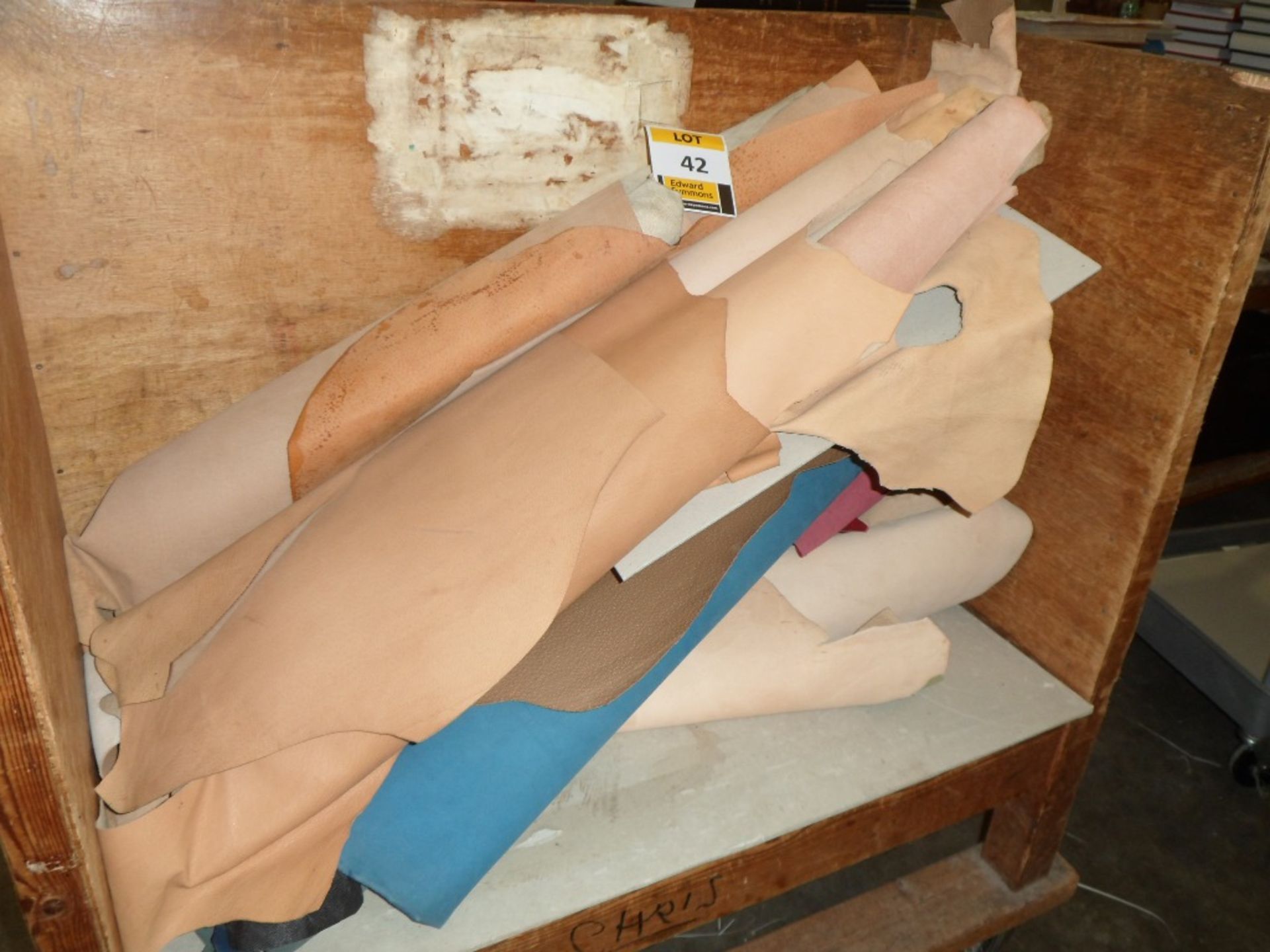 Assorted Leather Skins, (mainly beige)