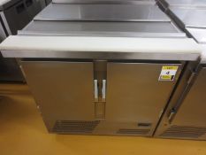 Centauro model Saladete -5/3 stainless steel double door refrigerated saladette with selection of GN
